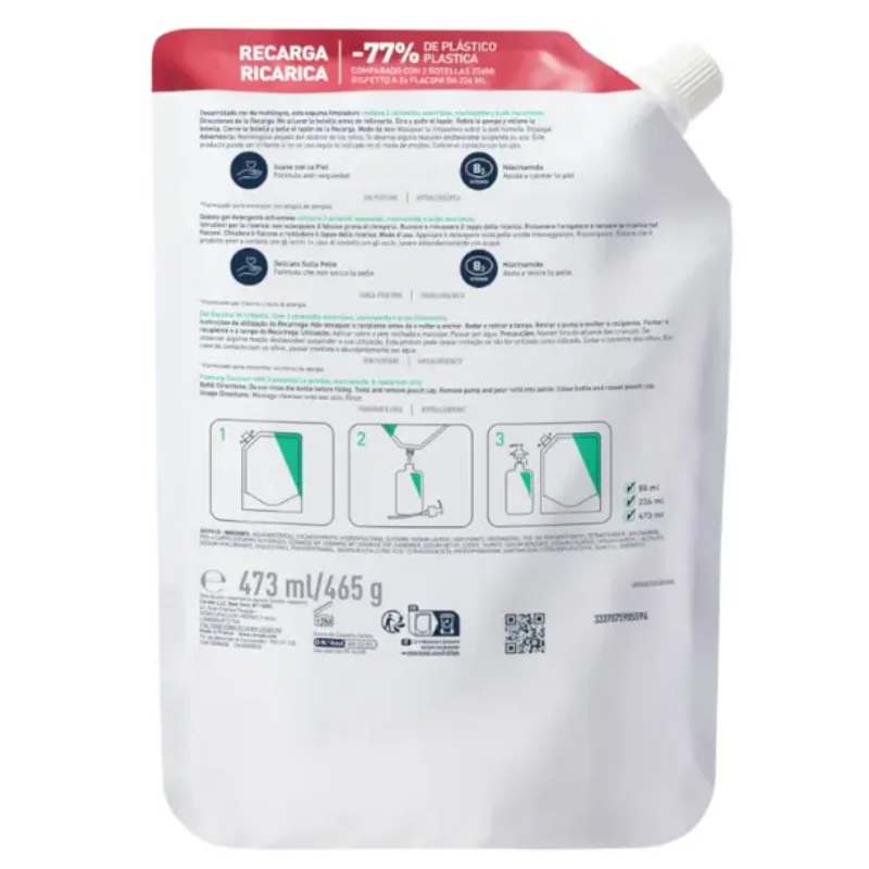 Cerave Recarga gel de limpeza espumoso 473 ml