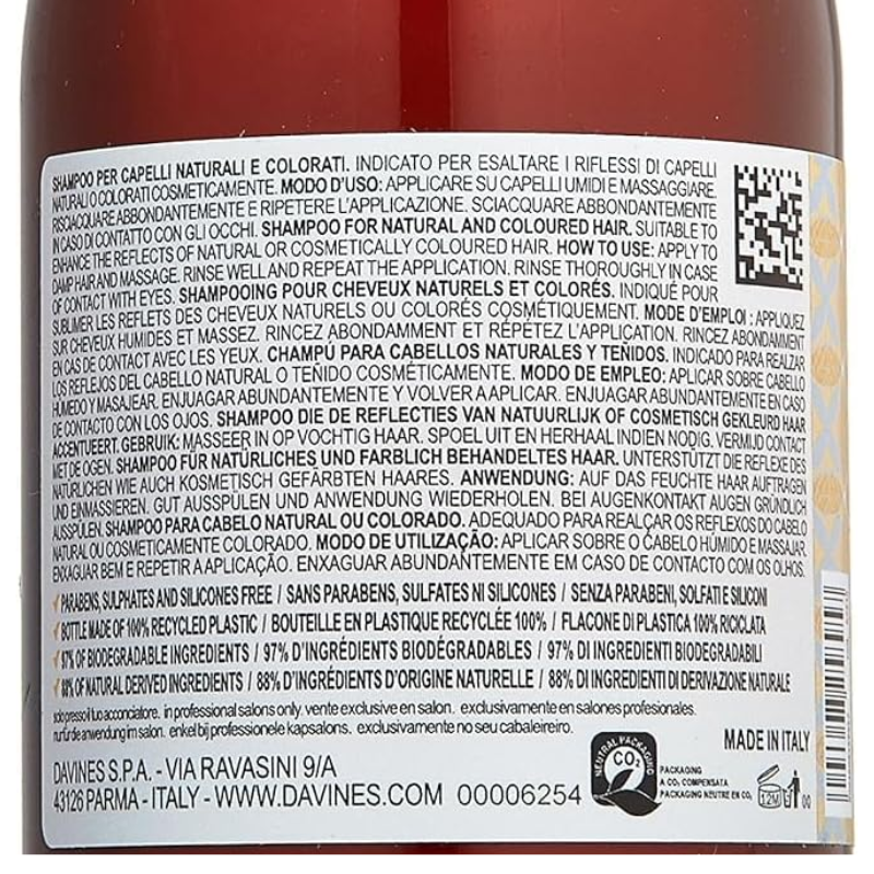 davines-alchemic-shampoo-golden-ingredientes